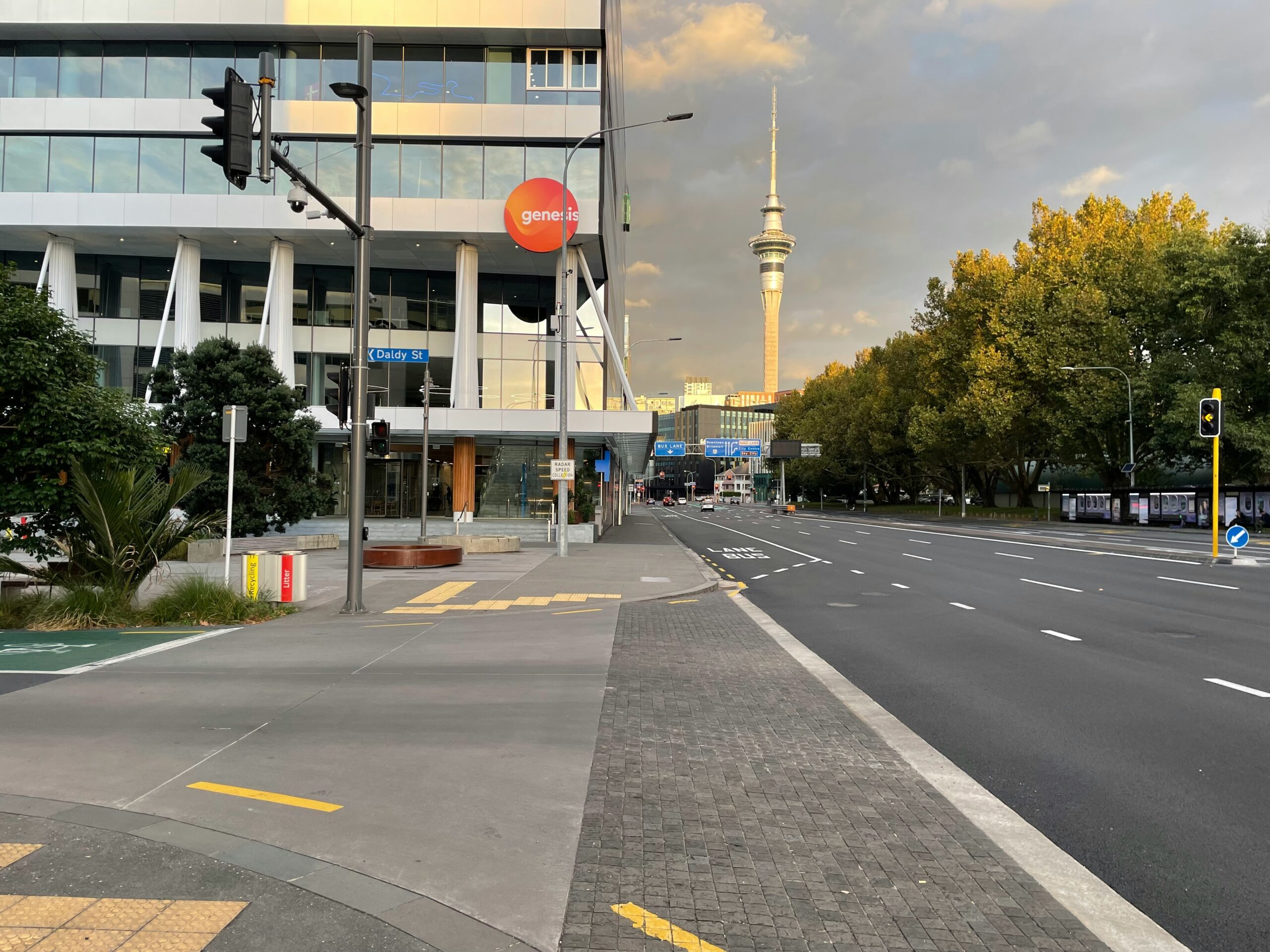 オークランドの道路の風景